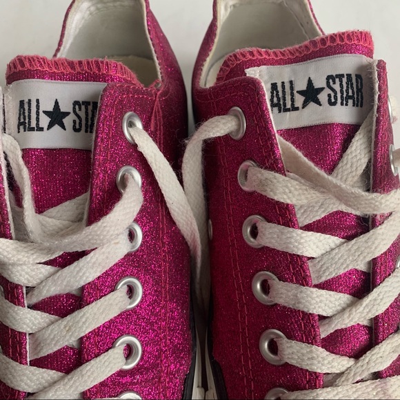 Glitter Pink Converse - Picture 1 of 10